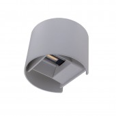 Aplique pared Led 6w Curvo Gris Doble cara detalle inferior