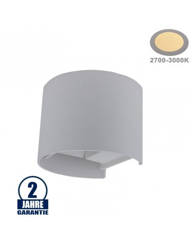 Aplique pared Led 6w Curvo Gris Doble cara tipo de luz