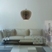 Lámpara Colgante Decorativa 3D-CRISTAL CROMO SEAGULL FOTO