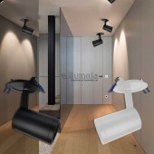 Aplique de techo GU10 Empotrable Negro Blanco NUUK