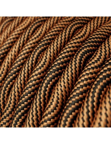 Lámpara LED de mesa TOUCH diseño italiano cable negro-cobre