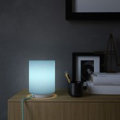 Lámpara de mesa Cilindro Posaluce celeste