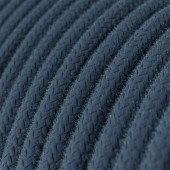 Lámpara de mesa Cilindro Posaluce Petróleo cable azul petróleo