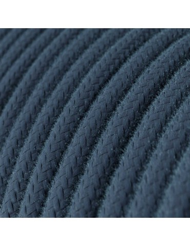 Lámpara de mesa Cilindro Posaluce Petróleo cable azul petróleo