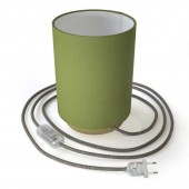 Lámpara de mesa Cilindro Posaluce verde - 2