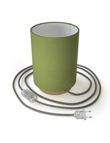 Lámpara de mesa Cilindro Posaluce verde - 2