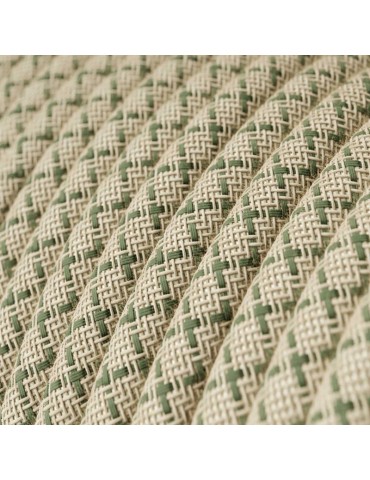 Lámpara de mesa Cilindro Posaluce cable verde tomillo