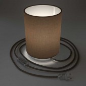 Lámpara de mesa Cilindro Posaluce Marrón camelot