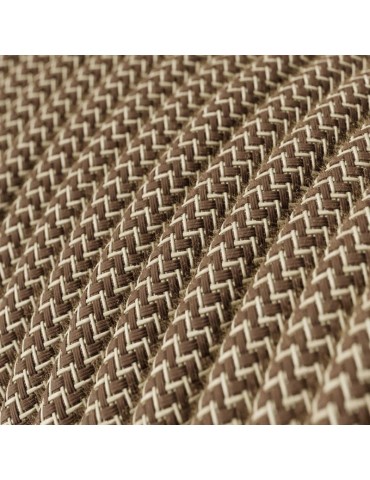Lámpara de mesa Cilindro Posaluce Marrón cable textil camelot