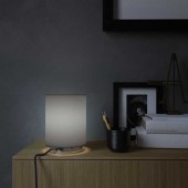Lámpara de mesa Cilindro Posaluce Gris