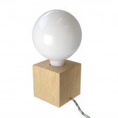 Lámpara de mesa Posaluce Cubetto madera vistas