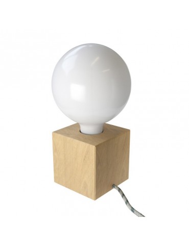 Lámpara de mesa Posaluce Cubetto madera vistas