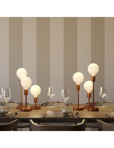 Lámpara de mesa Alzaluce 15cm cobre satinado cobre satinado colección