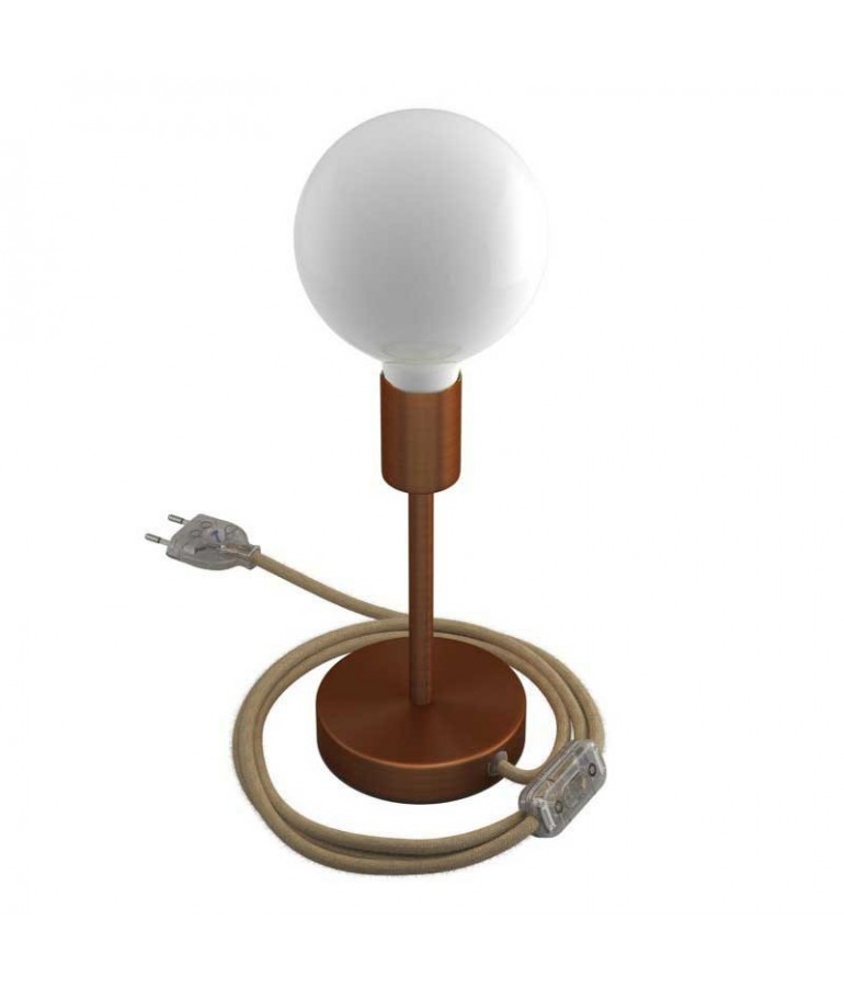 Lámpara de mesa Alzaluce 15cm cobre satinado