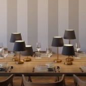 Lámpara de mesa Cilindro Alzaluce bronce satinado-antracita