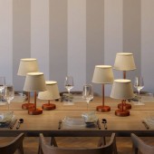Lámpara de mesa Cilindro Alzaluce Cobre satinado - Yute claro