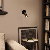 Aplique de pared orientable "Faretto" Titanio - 2