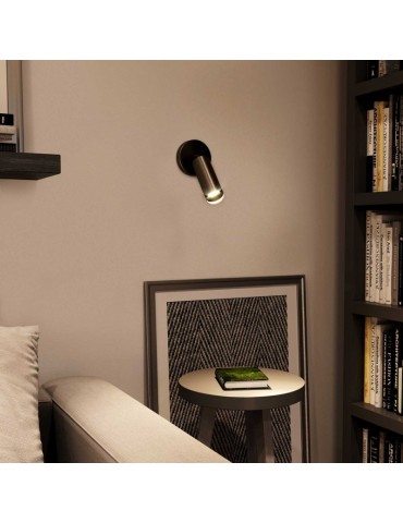 Aplique de pared orientable "Faretto" Titanio - 2