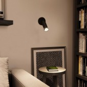 Aplique de pared orientable "Faretto" Negro - 2