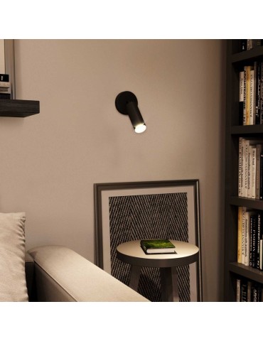 Aplique de pared orientable "Faretto" Negro - 2