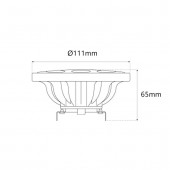 Bombilla LED AR111 14W AC/DC 12V 60º Dimensiones