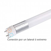 Tubo LED T8 60cm 9W 6400K conexión 1 Lateral