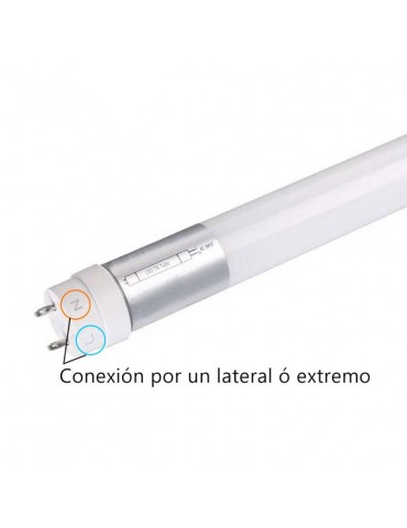 Tubo LED T8 60cm 9W 6400K conexión 1 Lateral
