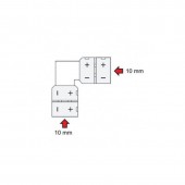 Conector Angulo L sin cable Tiras de Led Monocolor DC12V -3