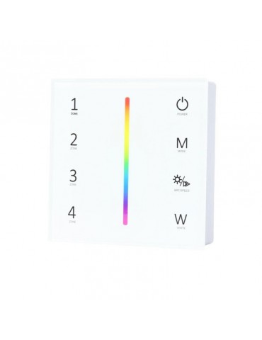 Controlador pared superficie 2.4G RF Tiras led RGB 12/24V DC - 4