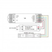 Controlador receptor RGB 4 canales Tiras Led - 4