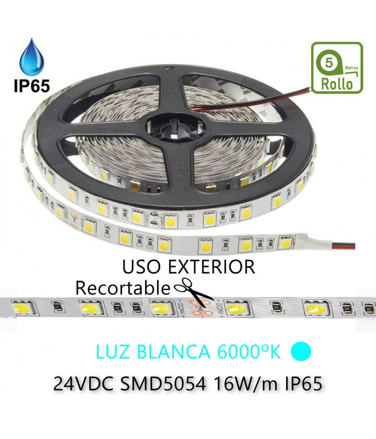 Tira Led 24VDC 16W IP65 120° SMD5054 80W - 1