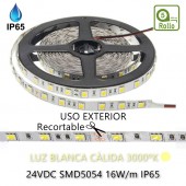 Tira Led 24VDC 16W IP65 120° SMD5054 80W - 9