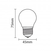 Guirnalda led Bombilla 2W filamento vintage dimensiones