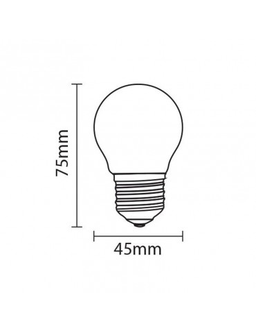 Guirnalda led Bombilla 2W filamento vintage dimensiones