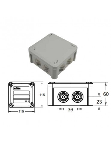 CAJA DE CONEXIONES ESTANCA IP66 B115 - 3