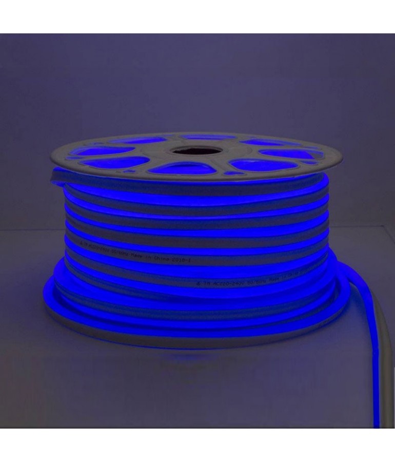 Kit de tira LED 2 metros 12V 5W Luz azul con transformador