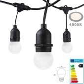 Guirnalda led exterior 15m 15 Bombillas 4W IP65 - 9