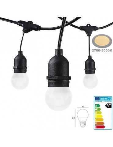 Guirnalda led exterior 15m 15 Bombillas 4W IP65 - 10