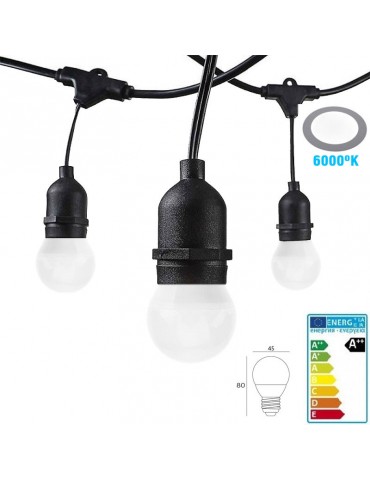 Guirnalda led exterior 15m 15 Bombillas 4W IP65 - 11