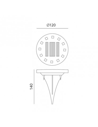 Foco pincho Solar LED CLAVO - 7