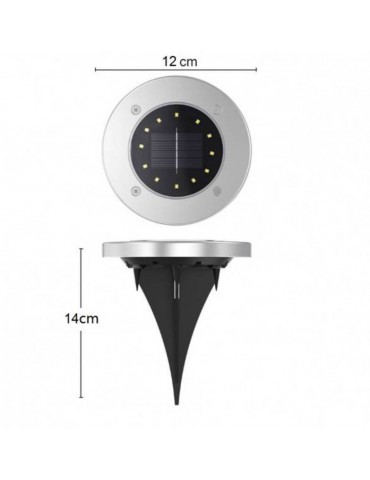 Pack 6 Foco pincho Solar LED CLAVO 4000K - 6