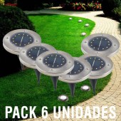 Pack 6 Foco pincho Solar LED CLAVO 4000K