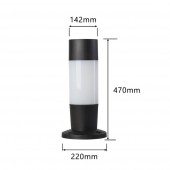 Baliza Redonda 470mm E27 resina  ZEZA 500RD - 5