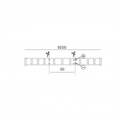 Tira Led DC12V 7,2W IP20 SMD2835 RECORTE DE LA TIRA DE LED