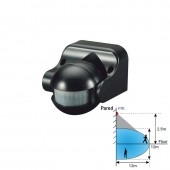 Sensor Led PIR Exterior Orientable IP44 Negro - 1