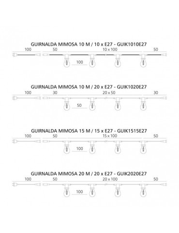 Guirnalda Exterior 10-15-20m-E27