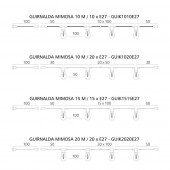 Guirnaldas exterior led Profesionales longitudes modelos