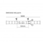 Tira Leds 12VDC 14,4W/m IP20 120° Blanca Neutra SMD5050 - 4
