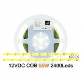 Tira Led COB 12VDC 10W/m 480Leds/m 6000K 5m - 5