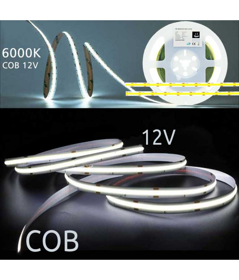 Tira Led COB 12VDC 10W/m 480Leds/m 6000K 5m - 1